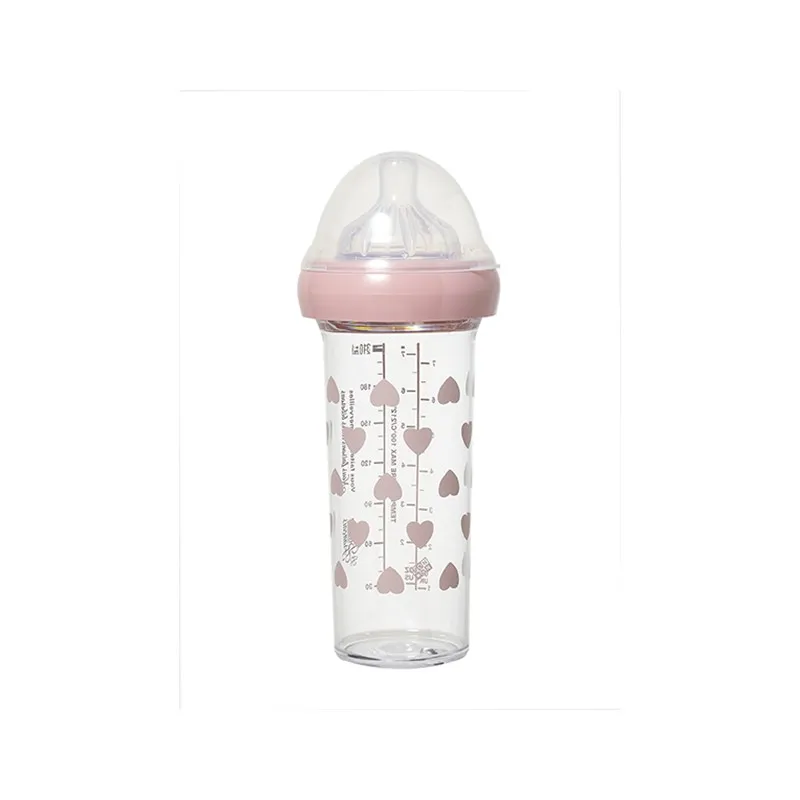 flute coeurs roses bonton baby bottle 210ml
