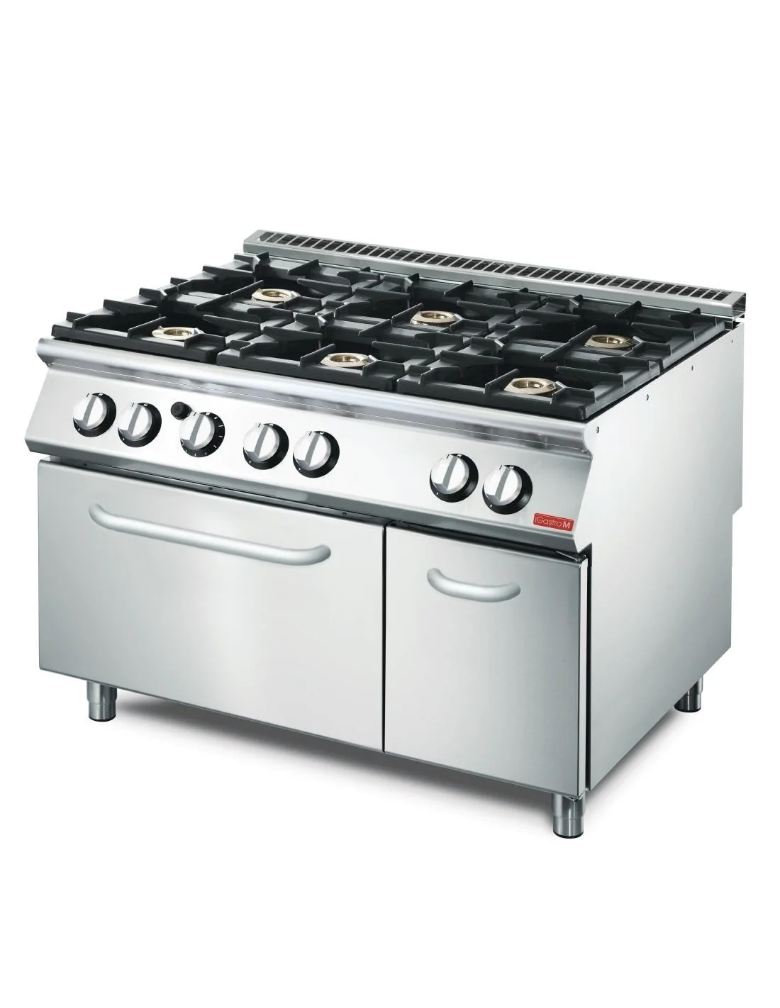 Fourneau 6 feux et four gaz Gastro M 700 GM70/120CFG