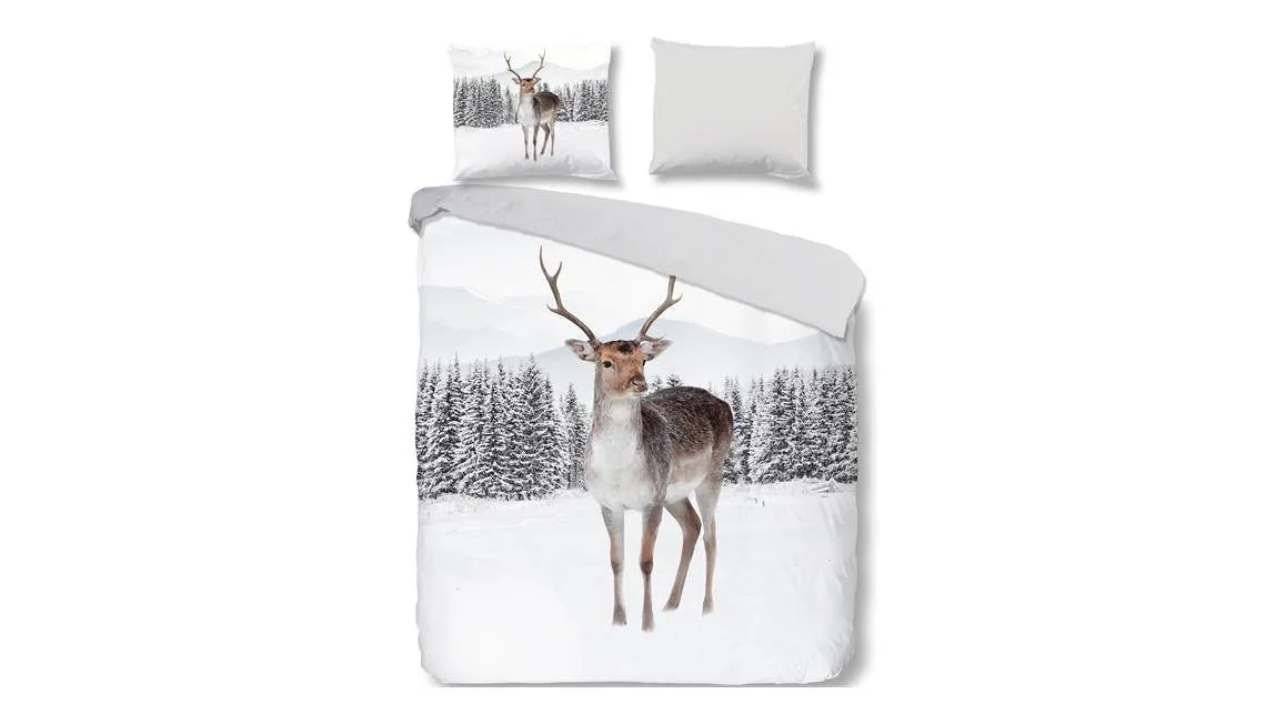 Good Morning Paola housse de couette en flanelle blanc