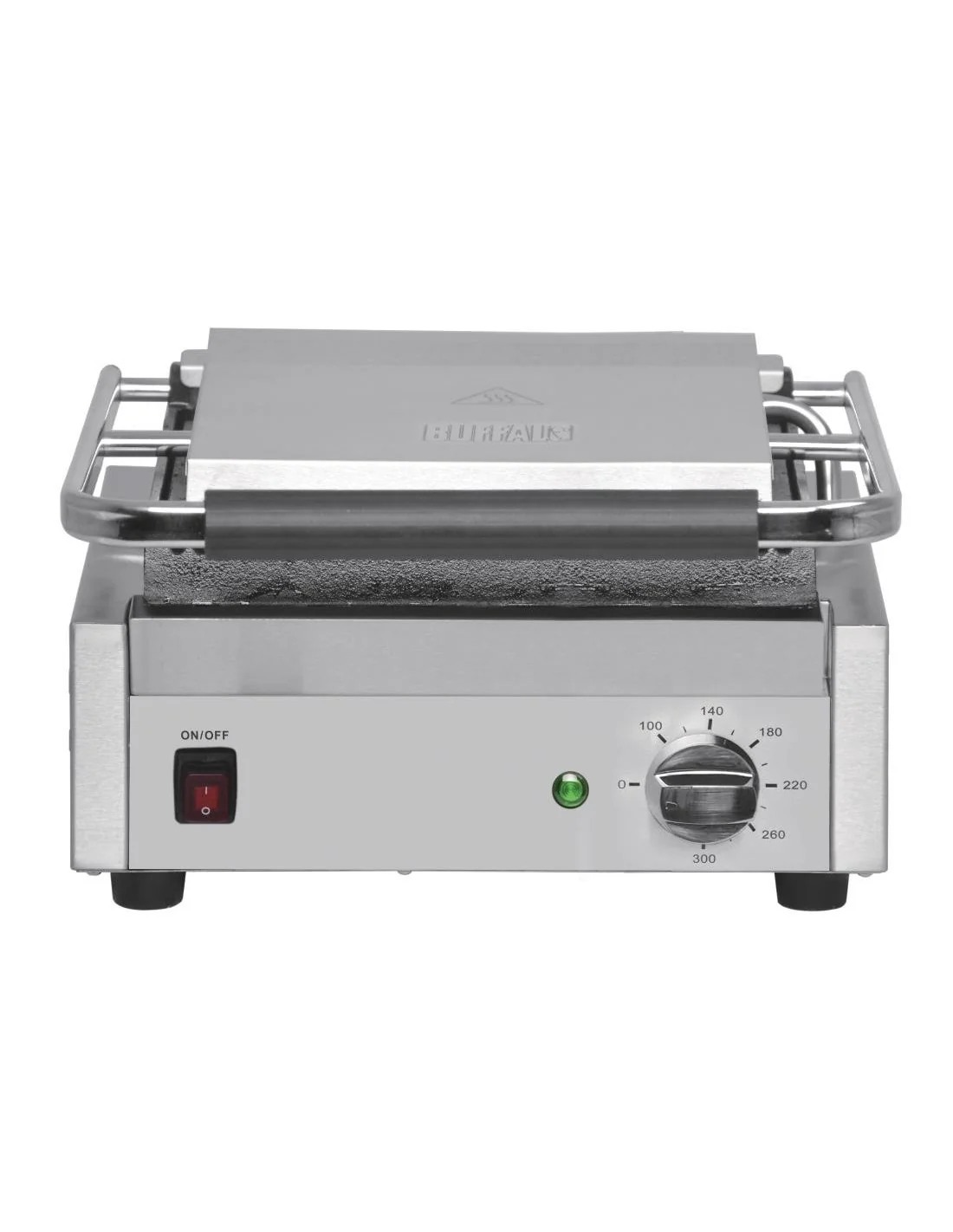 Grand gril de contact simple Bistro Buffalo rainuré/rainuré