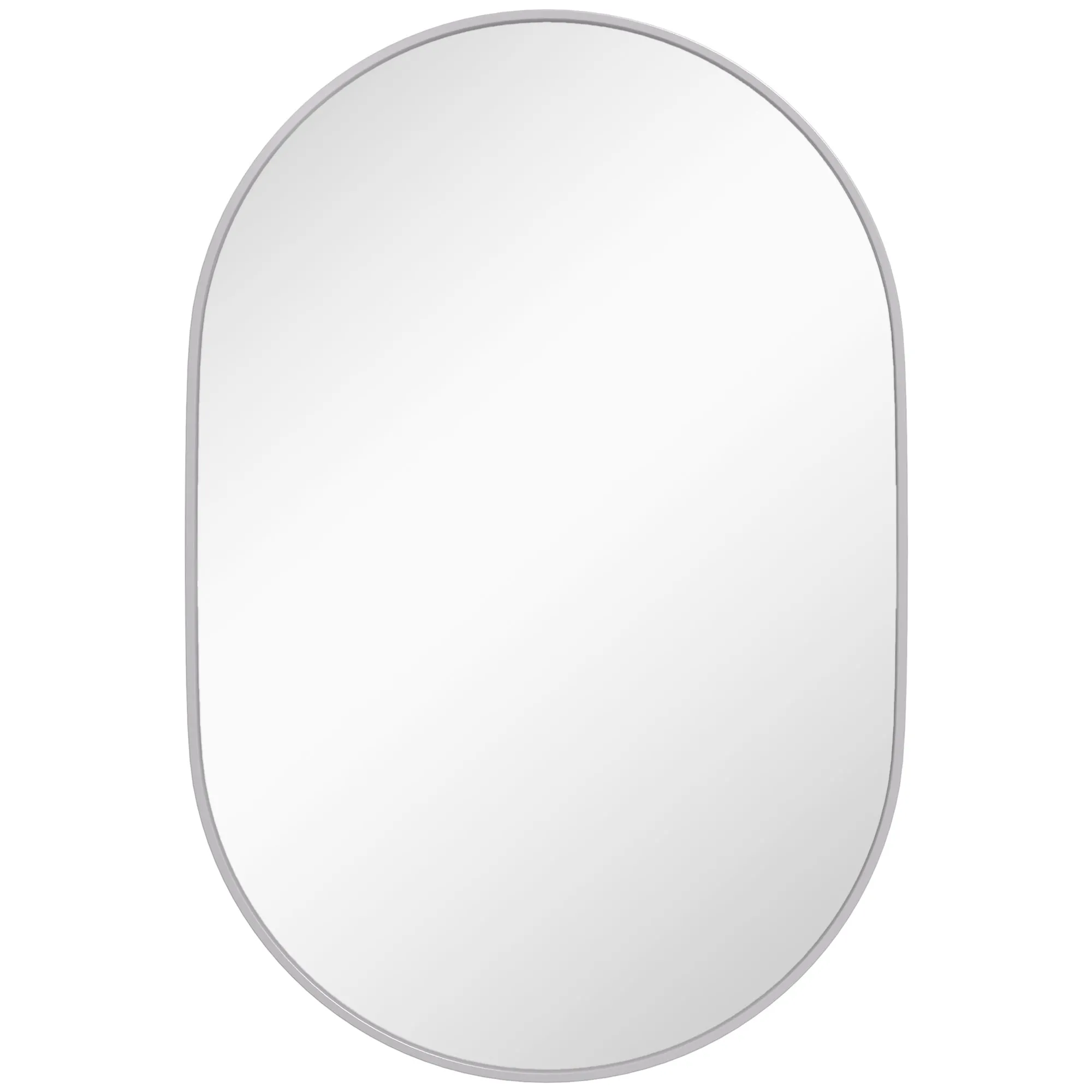 60cm Round Tempered Glass Bathroom Mirror Silver Tone