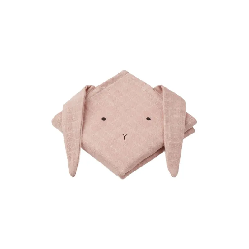 hannah liewood 2pack swaddle rabbit rose