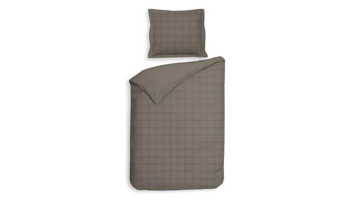 Heckettlane Diamante housse de couette taupe