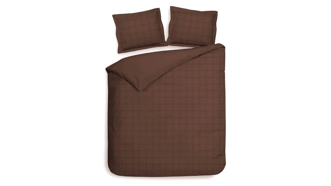 Heckettlane Diamante housse de couette marron marsala