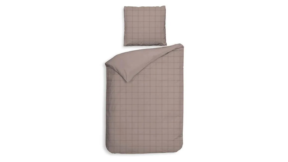 Heckettlane Diamante housse de couette rose taupe