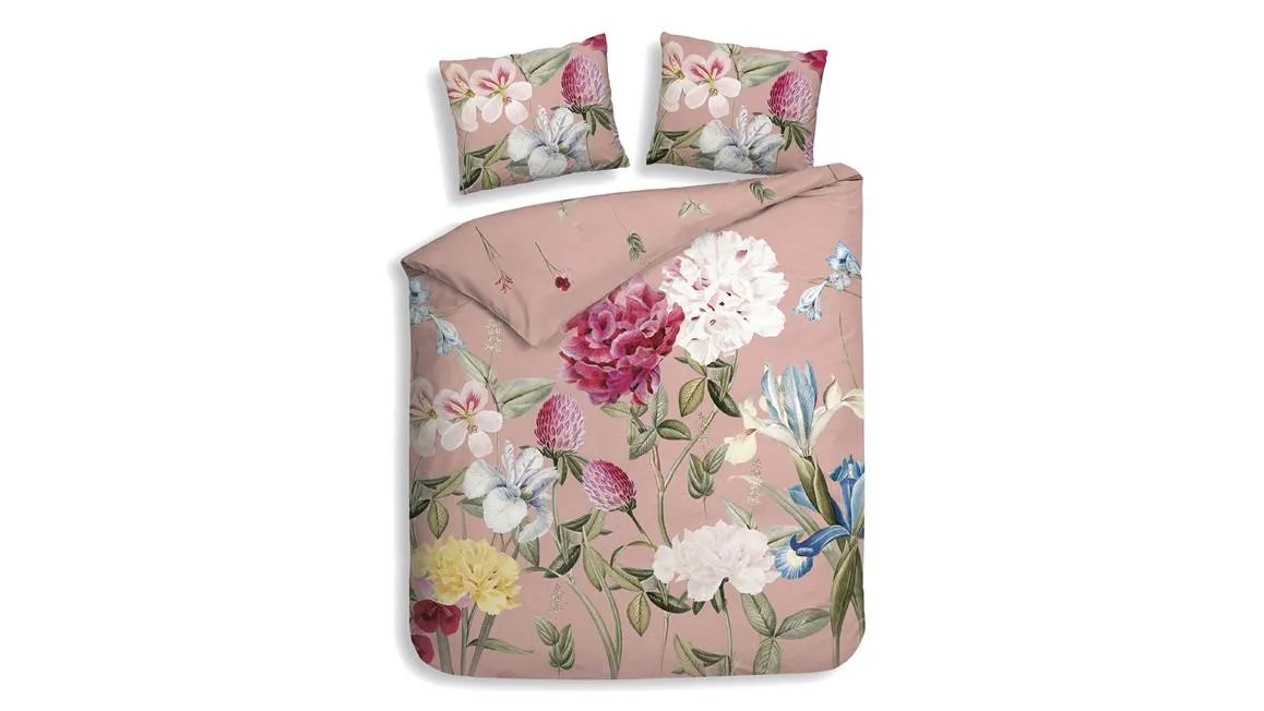 Heckettlane Flores housse de couette rose