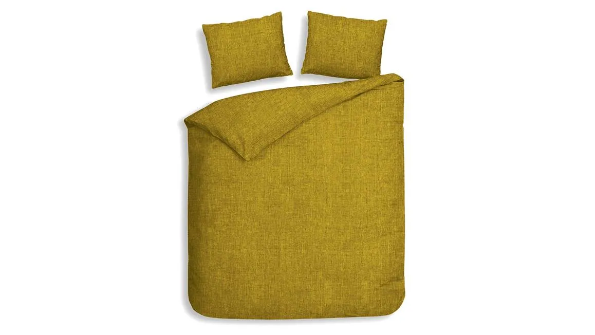 Heckettlane Franela housse de couette en flanelle or