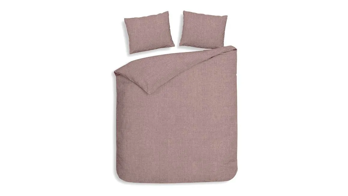 Heckettlane Franela housse de couette en flanelle rose