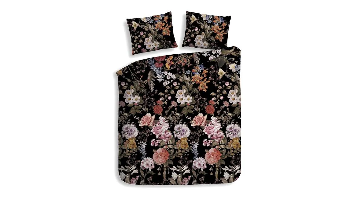 Heckettlane Jane housse de couette en flanelle noir