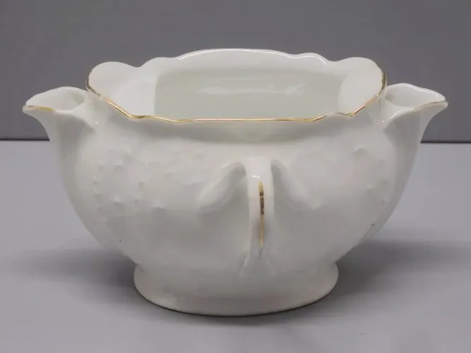 -JOLIE SAUCIERE GRAS MAIGRE PORCELAINE BLANCHE Marquée UNION déco TABLE  D