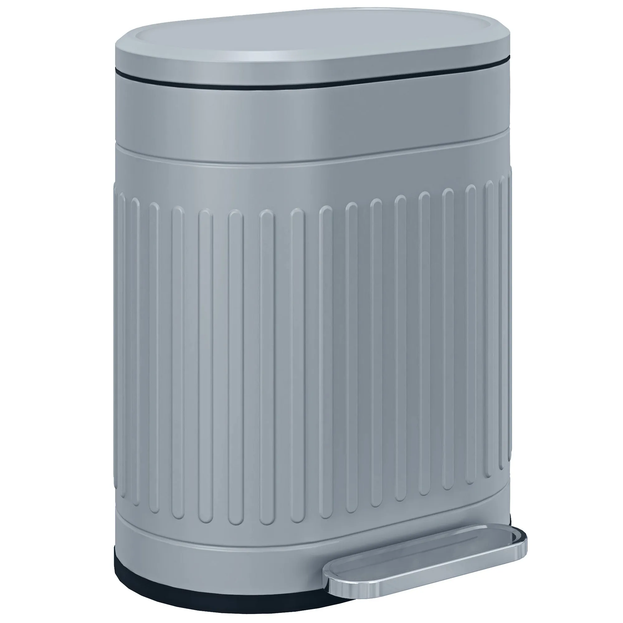 20L Metal Kitchen Bin Grey with Soft-Close Lid