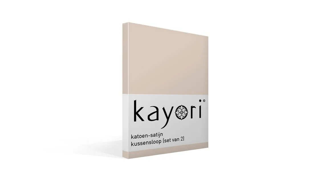 Kayori Edo taies d'oreiller satin (lot de 2) nude