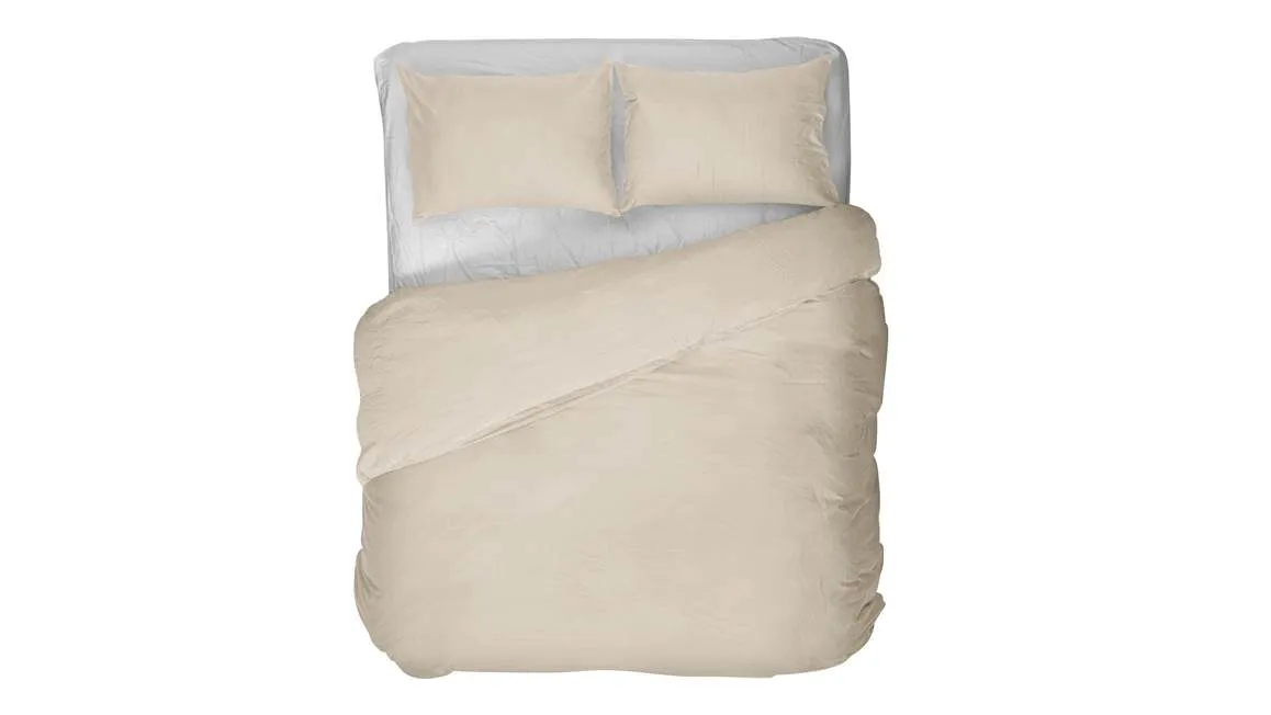 Kayori Giza housse de couette blanc cassé