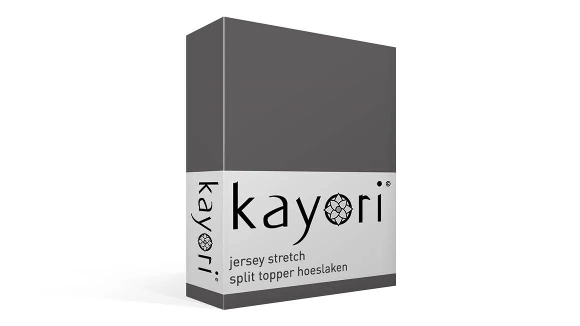Kayori Shizu drap-housse surmatelas TR jersey stretch anthracite