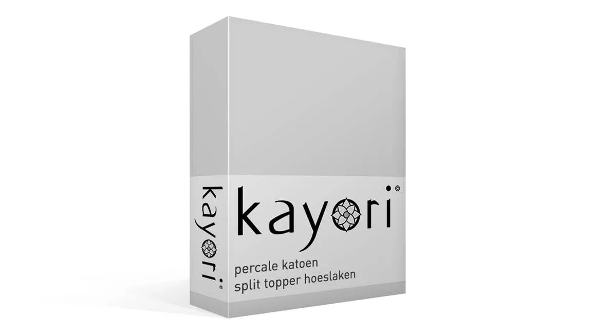 Kayori Shizu drap-housse surmatelas TR percale gris argent