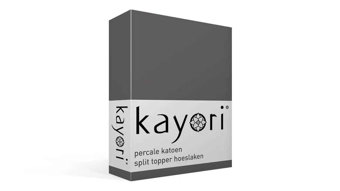 Kayori Shizu drap-housse surmatelas TR percale anthracite