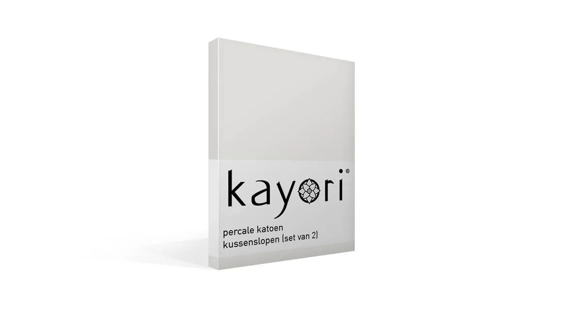 Kayori Shizu taies d'oreiller percale bio (lot de 2) gris argent