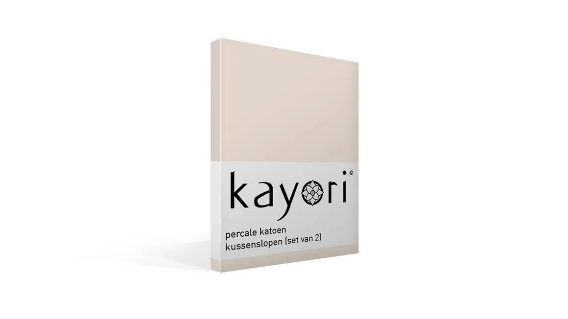 Kayori Shizu taies d’oreiller percale (lot de 2) sable