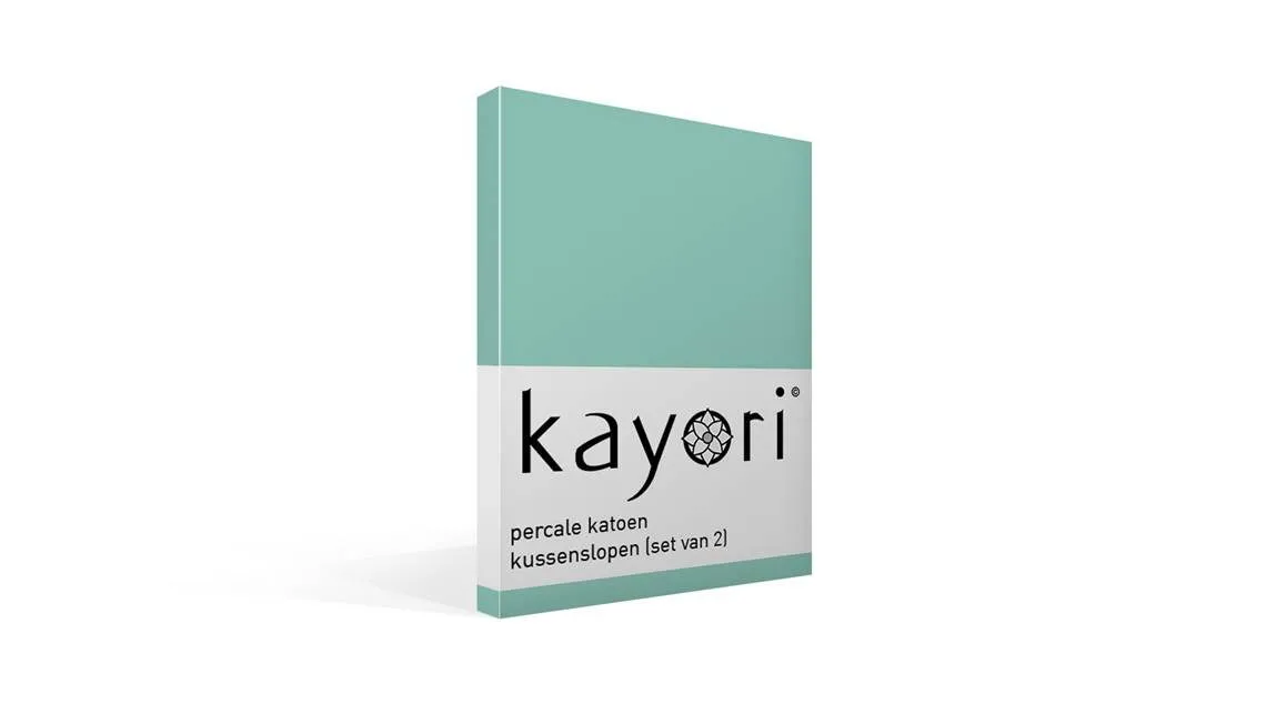 Kayori Shizu taies d’oreiller percale (lot de 2) vert