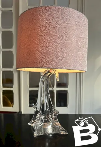 Lampe de table en cristal années 50