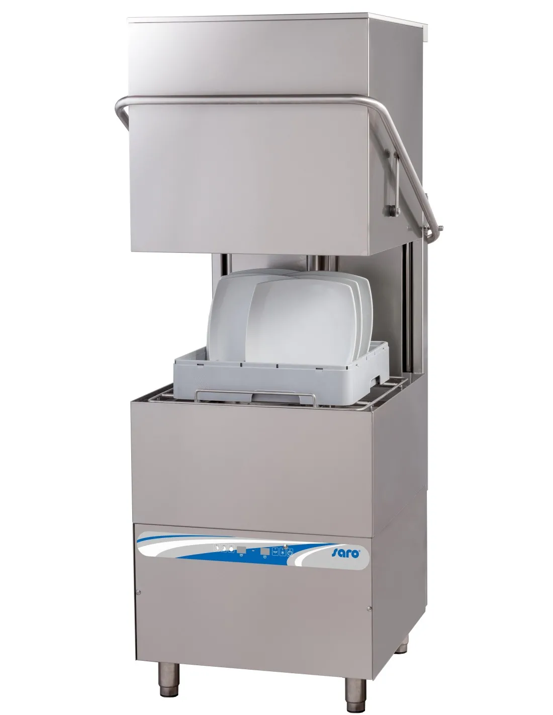 LAVE-VAISSELLE A CAPOT COMMANDES ELECTROMECANIQUES PANIER 500X500 MM. SANS POMPE DE VIDANGE. AVEC Fourni avec câble électrique.