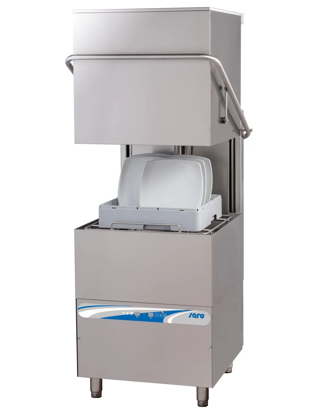 LAVE-VAISSELLE A CAPOT COMMANDES ELECTRONIQUES 500X500. AVEC POMPE DE VIDANGE. RINCAGE. DETERGENT Fourni avec câble électrique.