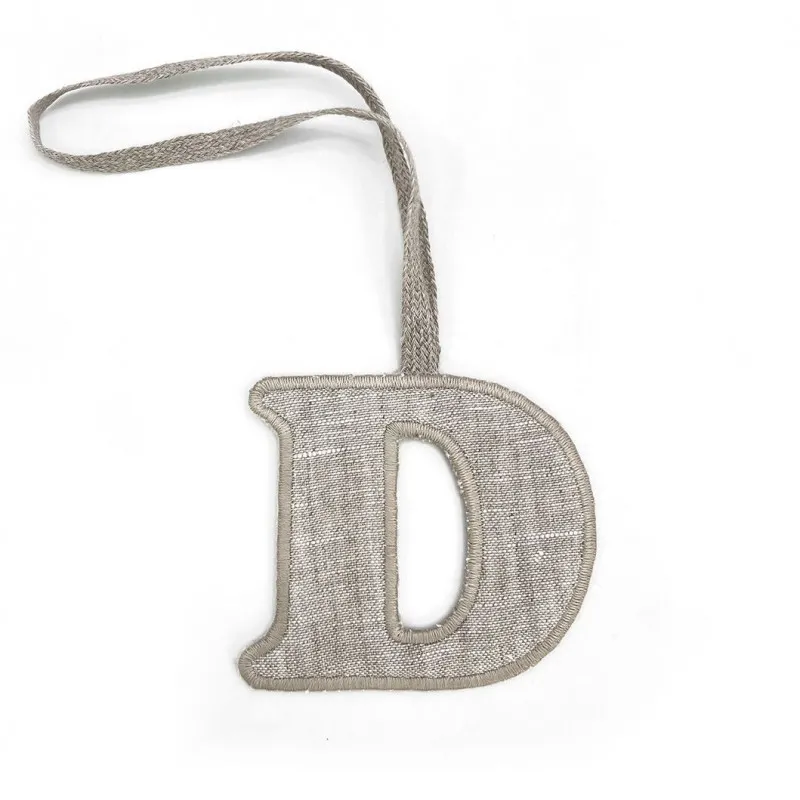 lettre d en 100% linen