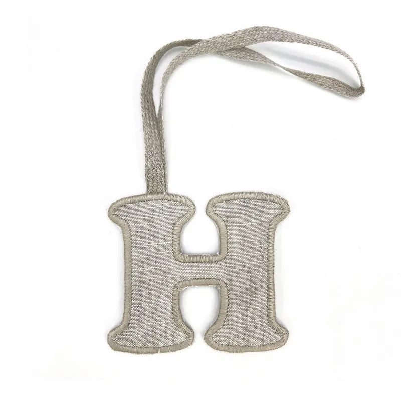 lettre h 100% linen