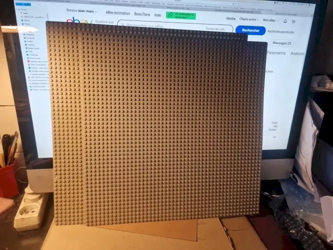 lot de 2 plaques Lego Grande Plaque Grise 38 X 38 + 40 x 40