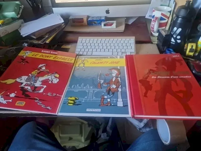 lot de 3 bd LUCKY LUKE les dessous d'une création-calamity jane-pony express