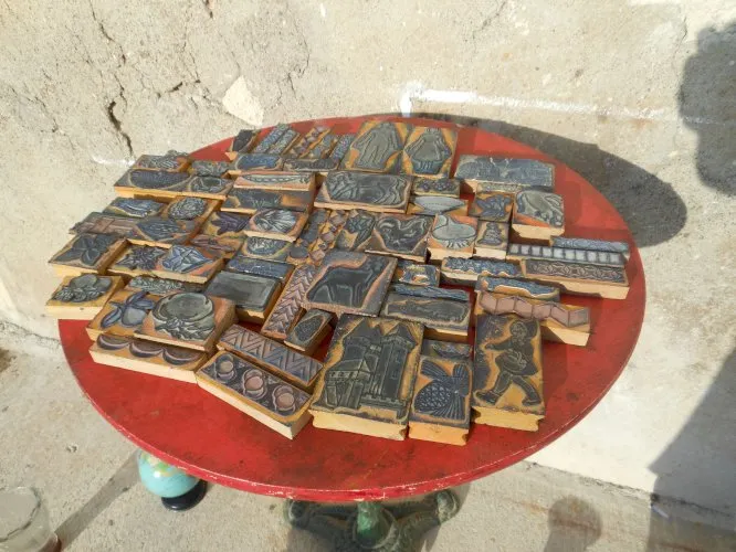 Lot de tampons encreur vintage