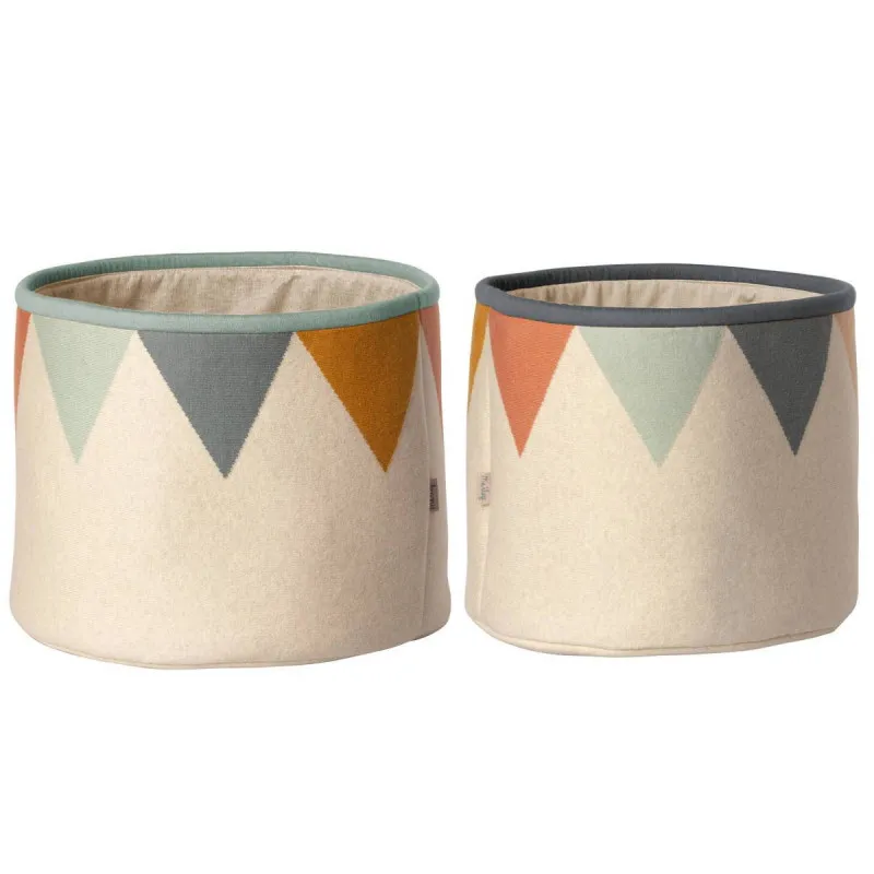 maileg blue basket set