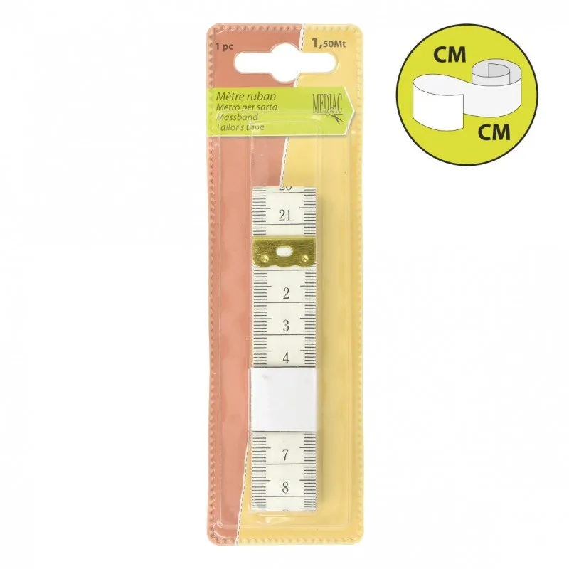 Metre ruban 150cm Blanc -