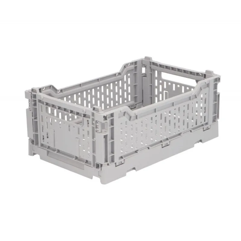 monneka grey mini folding crate