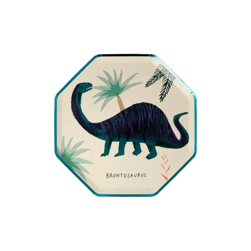 mini-assiettes papier meri meri dinosaur kingdom