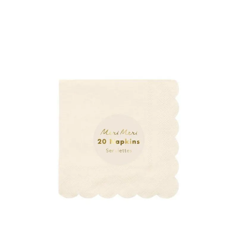mini-serviettes papier eco cream