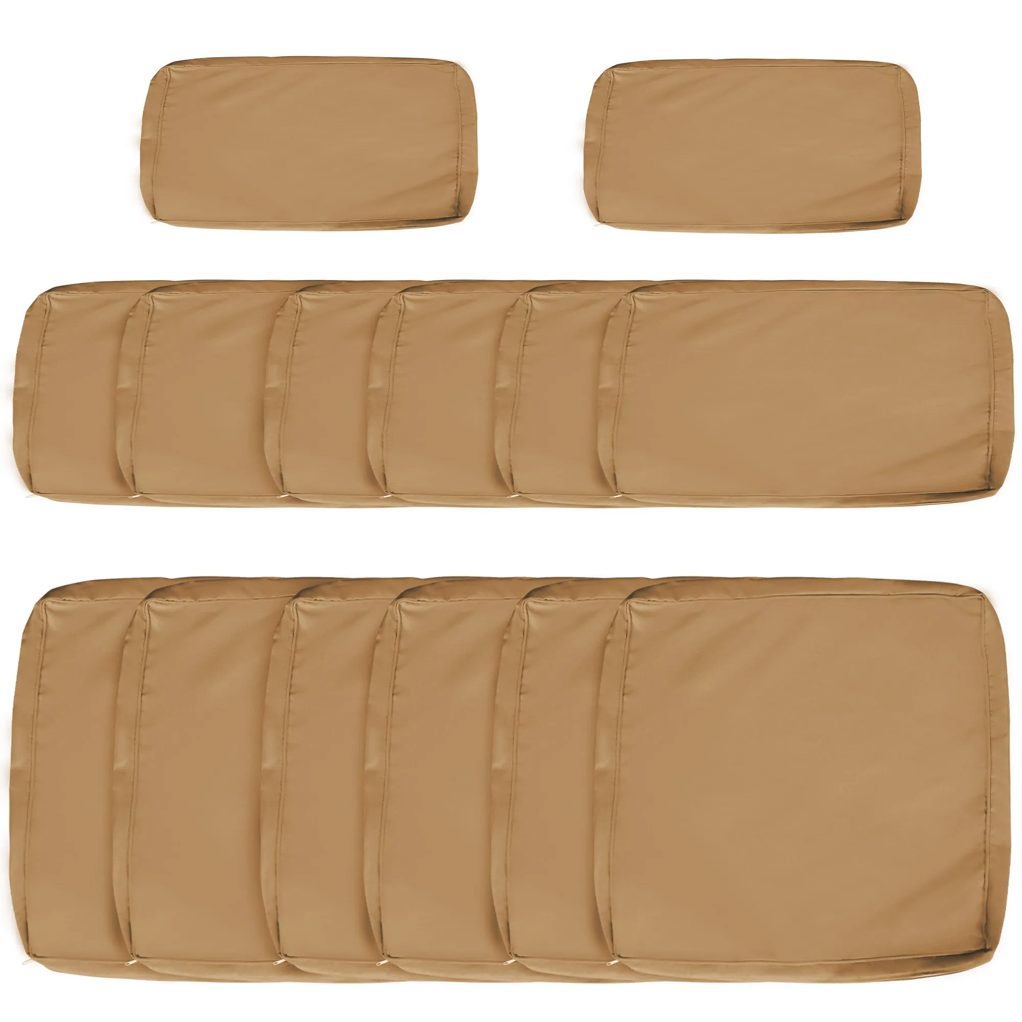 14 Pcs Outdoor Cushion Set Beige