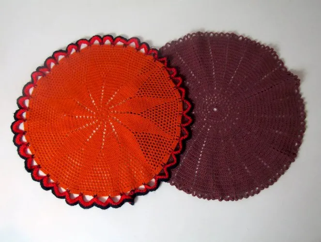 Napperons coussin crochet granny vintage