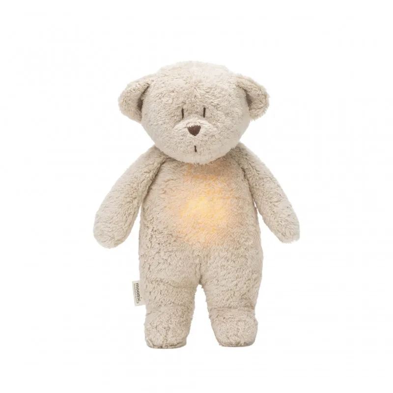 organic moonie teddy light-sound sand natur bear