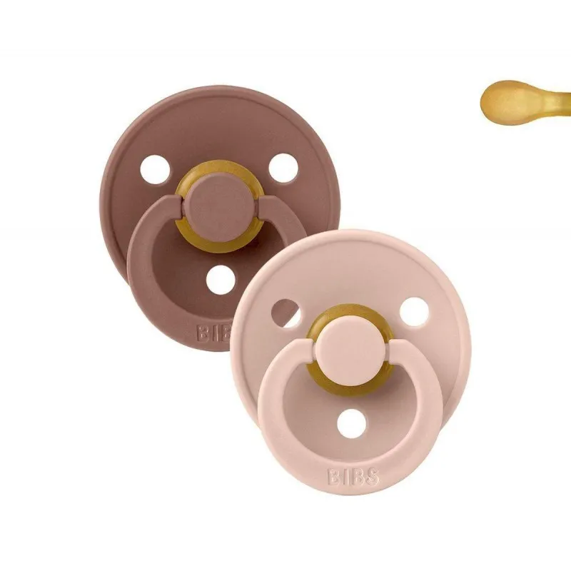 pack 2 chupetes bibs blush/woodchuck