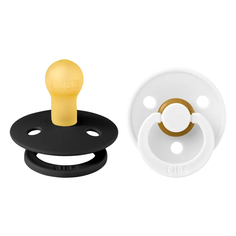 pack 2 chupetes bibs colour black/white t.0-6