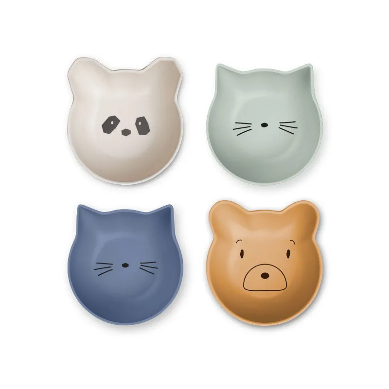 pack de 4 bols en silicone filiz blue multi mix