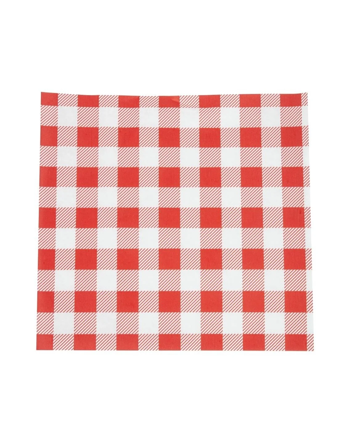 Papier ingraissable vichy rouge 250x250mm lot de 200