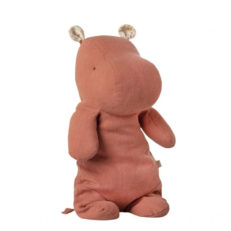 peluche safari hippo dusty coral medium