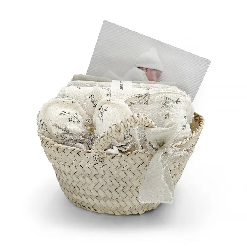 olive bloom basket wedding baby favor