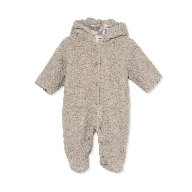 cozmo combinaison ours fleece teddy gris