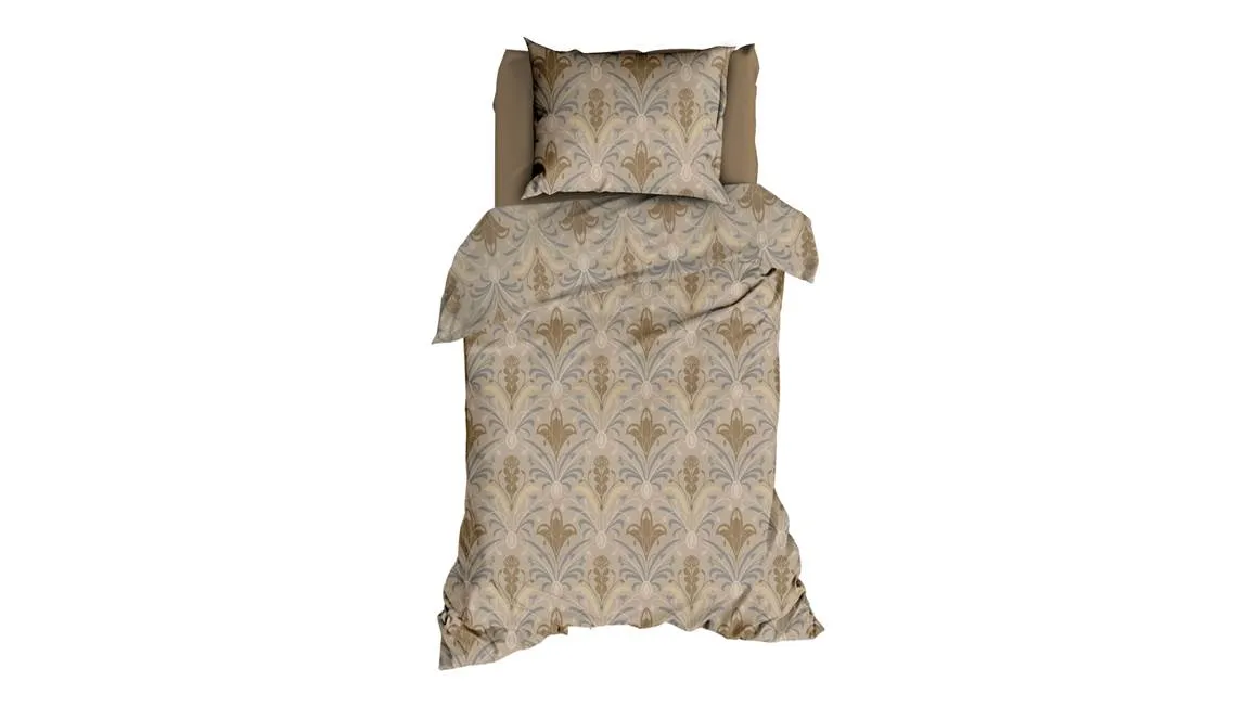 Satin d’Or Belgravia housse de couette beige/gris