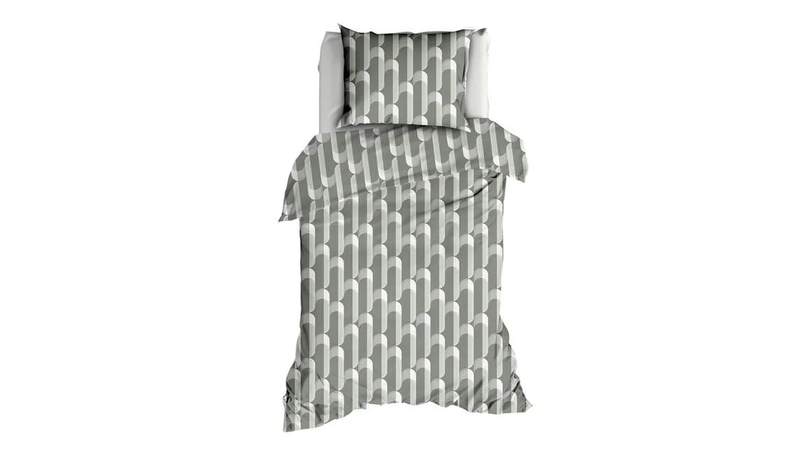 Satin d’Or Cyril housse de couette vert gris