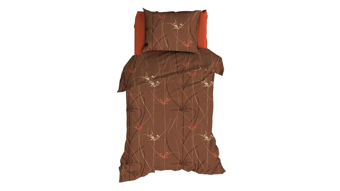 Satin d'Or Elsa housse de couette marron