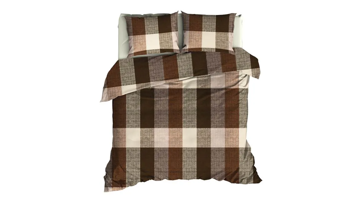 Satin d'Or Faubourg housse de couette marron